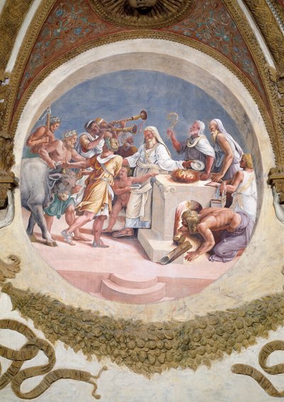 Sacrifice of an Ox, from the Camera dei Venti, 1528 by Giulio Romano